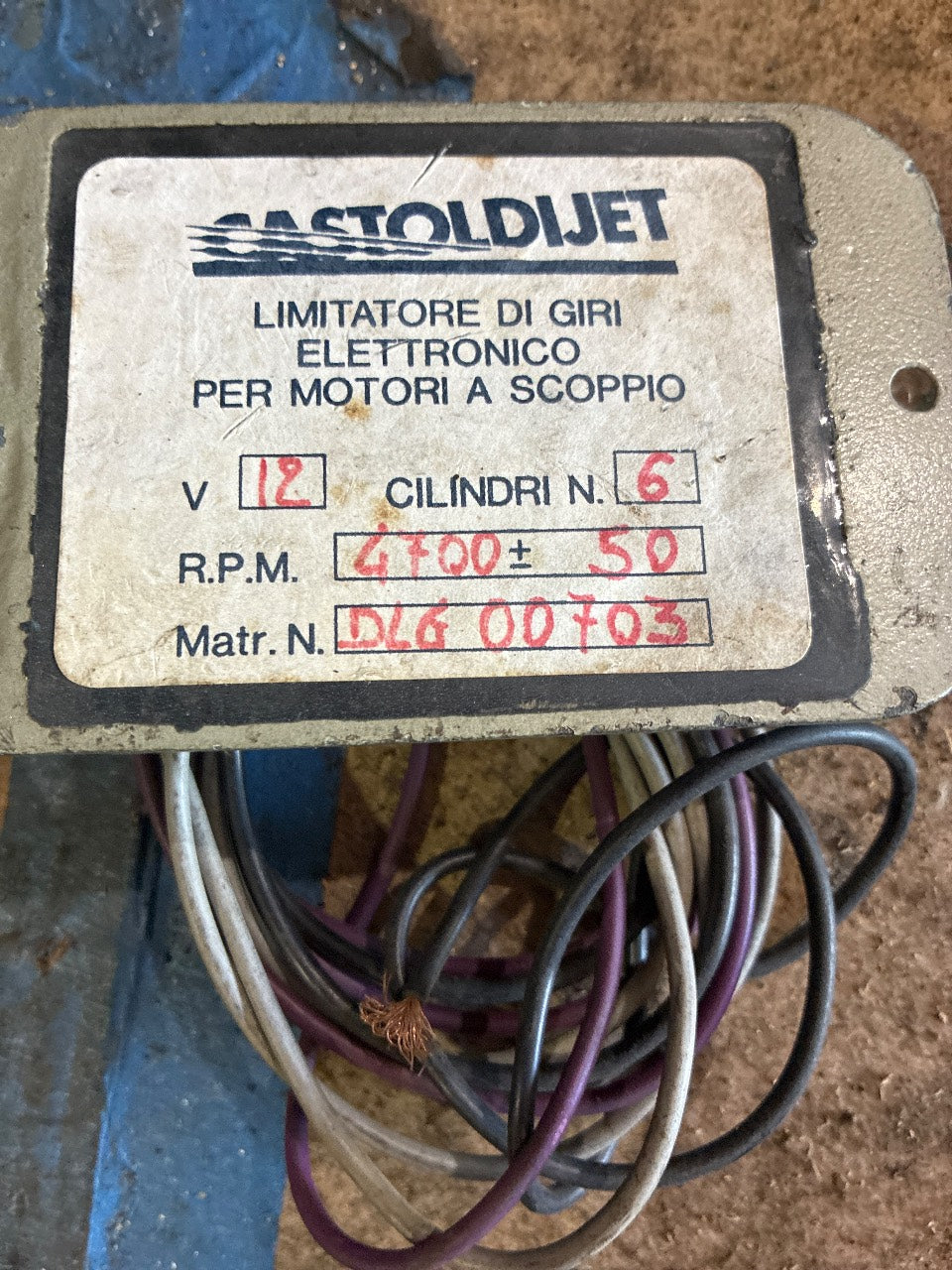 Castoldi Jet DLG00703 Electronic RPM Limiter 12V 6-Cylinder 4700 RPM - Used