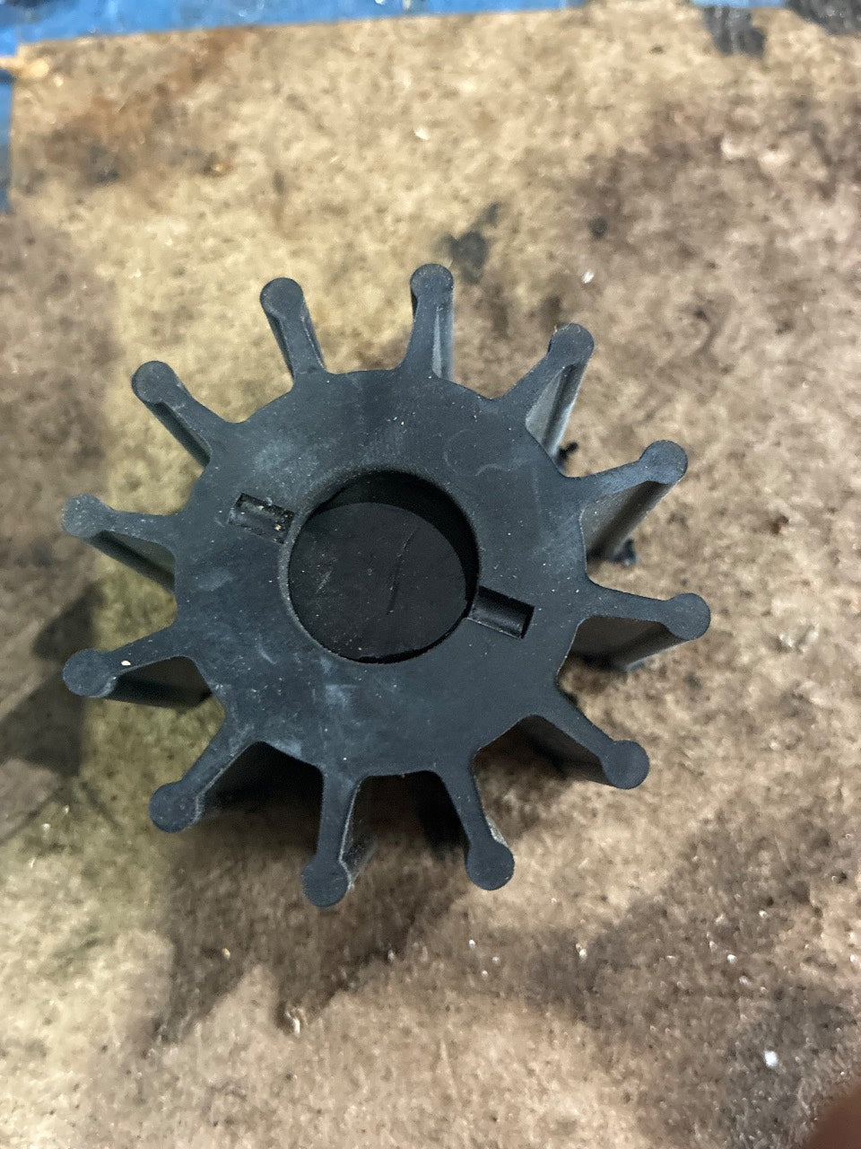 Jabsco Neoprene Raw Water Pump Impeller 12-Blade Spline Drive - New Old Stock