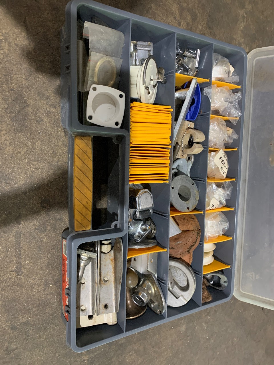 WorkForce Organizer-199 Parts Case with Assorted Marine Cabinet & Deck Hardware - Used
