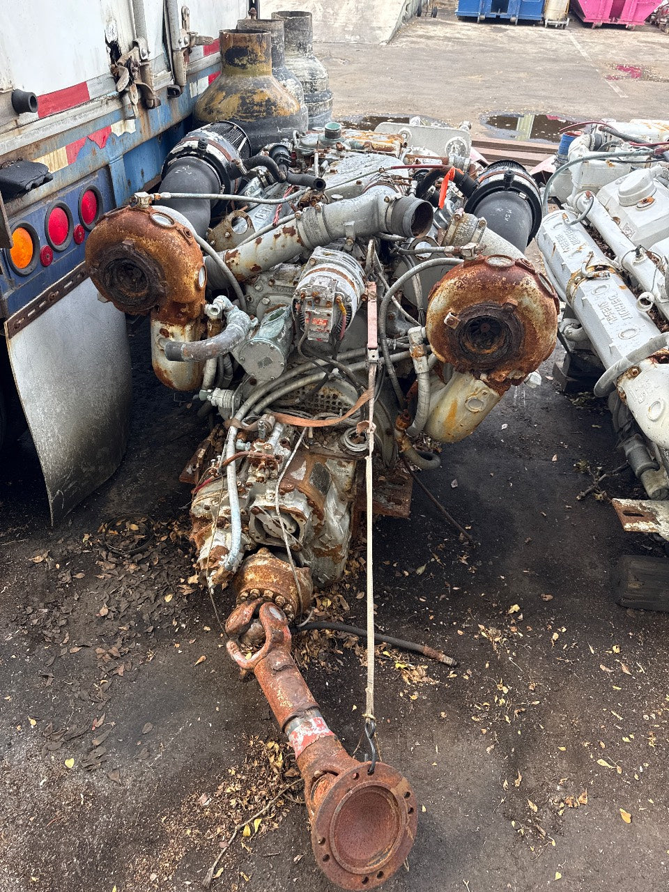 Detroit Diesel 8V92TA Twin Turbo Marine Diesel Engine with Transmission - Used Core