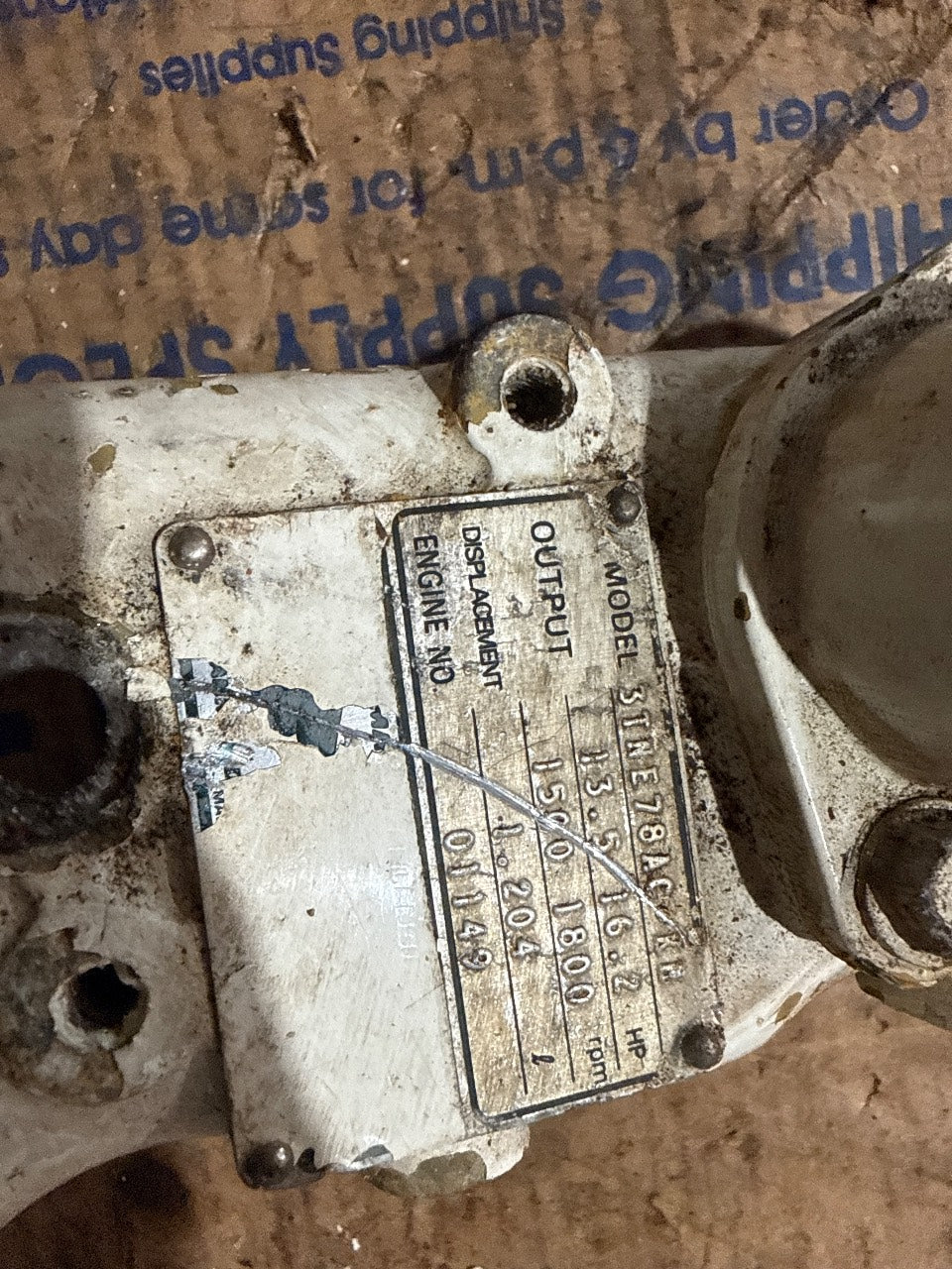 Yanmar 3TNE78AC-KB Valve Cover / Rocker Cover Assembly with Data Plate - Used