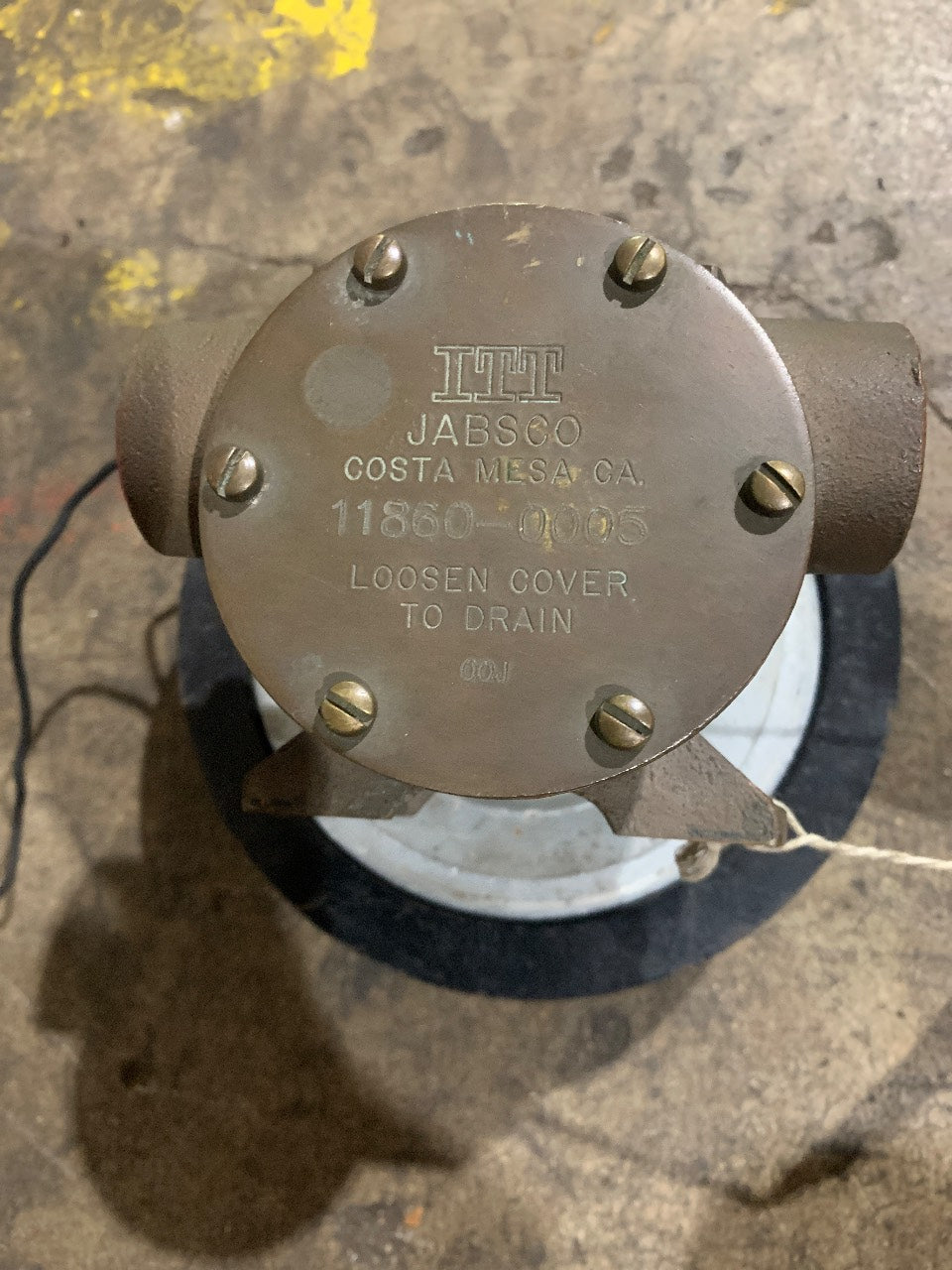 Jabsco 11860-0005 Electromagnetic Clutch Pump 12V Flexible Impeller Bronze Marine Pump - Used