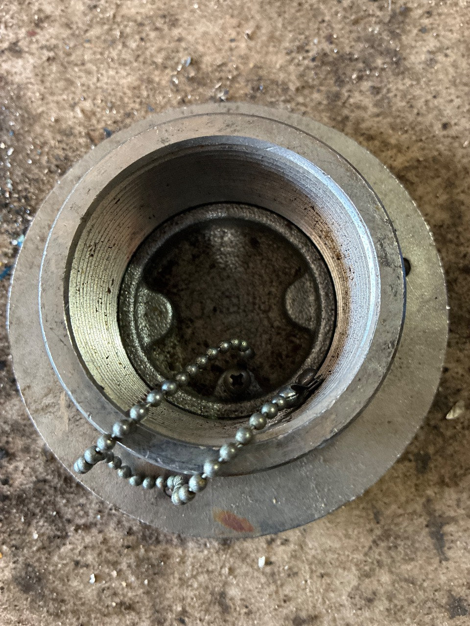 Perko Chrome Bronze "DIESEL" Deck Fill Fitting - Used (Cap Missing)