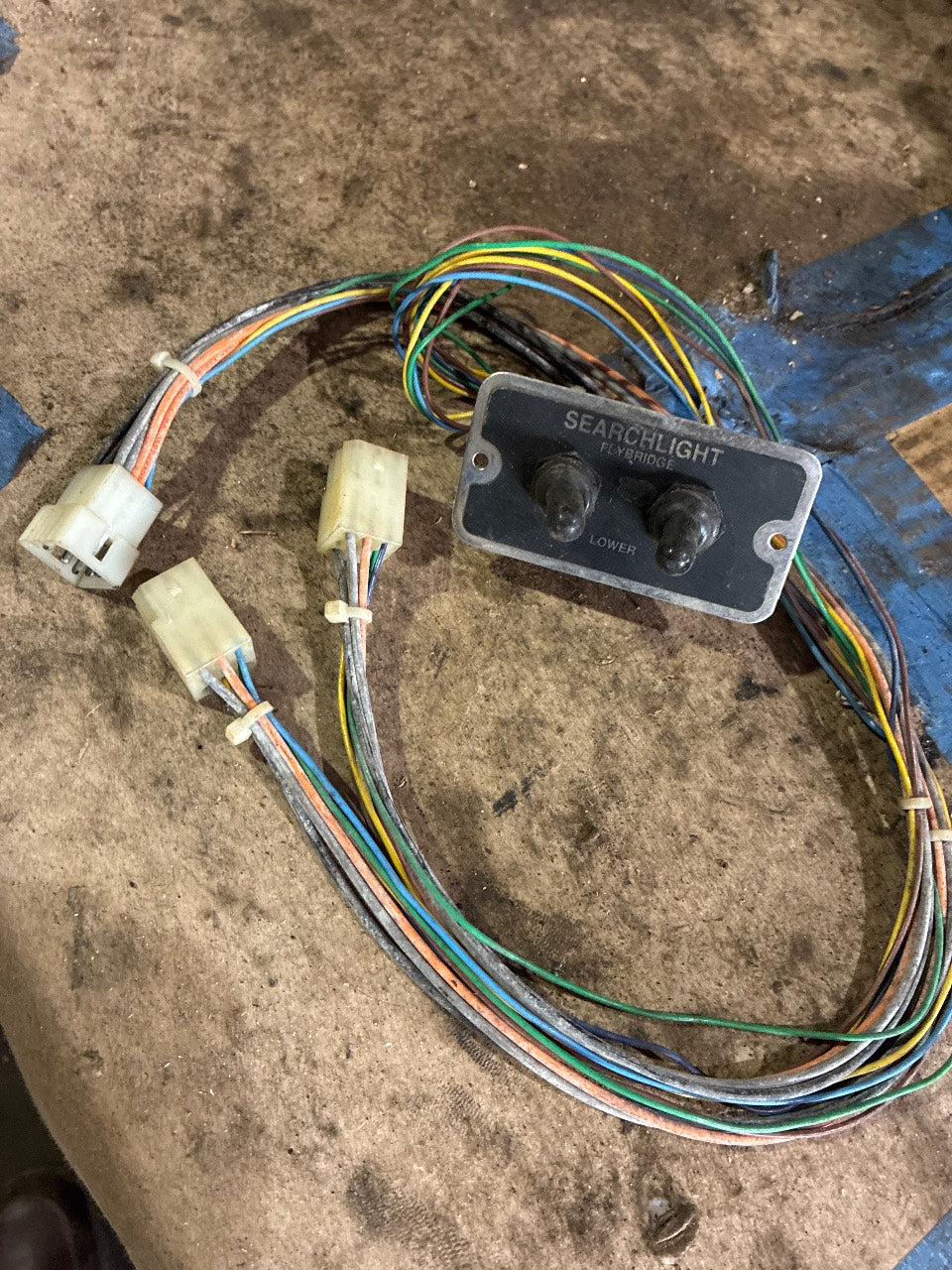 Jabsco Flybridge Searchlight Remote Control Panel with Wiring Harness - Used