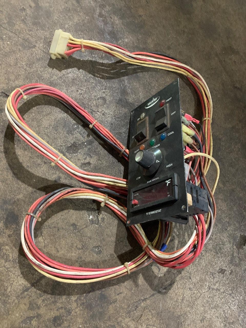 Aqua-Air Marine Air Conditioning Control Panel with EWTC-102 Thermostat and Wiring Harness - Used