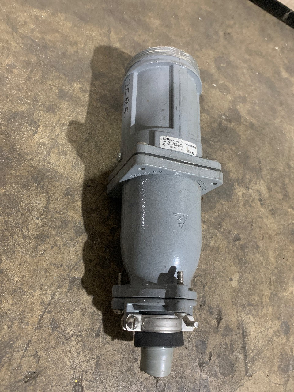 Russellstoll 7428-78 Pin & Sleeve Connector Receptacle 60A 250/600VAC 3P 4W - Used