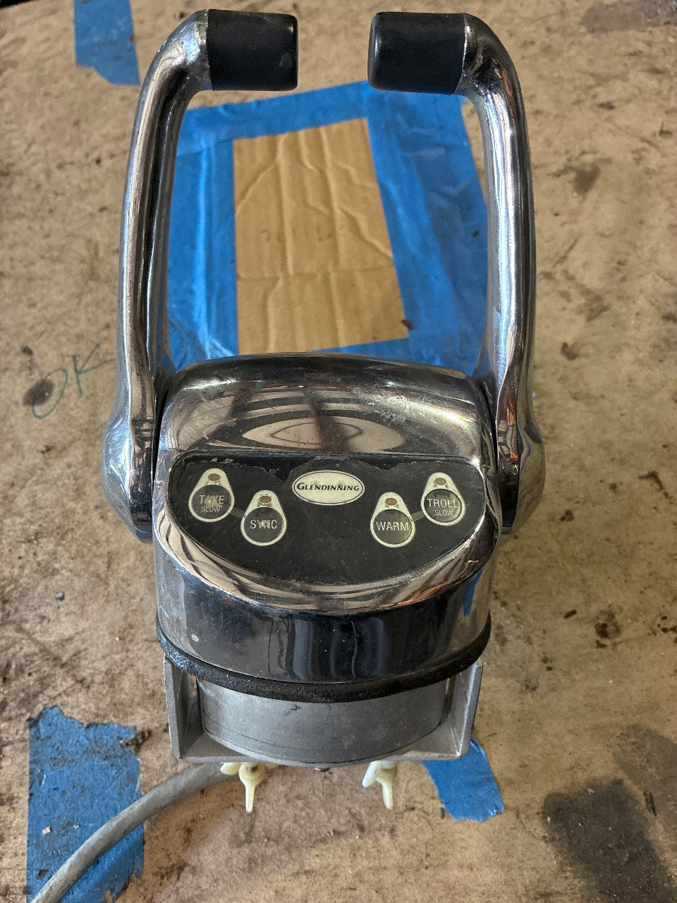 Glendinning CH2001 Top Mount Twin Lever Control Head 4-Button (Take Slow / Sync / Warm / Troll Slow) - Used