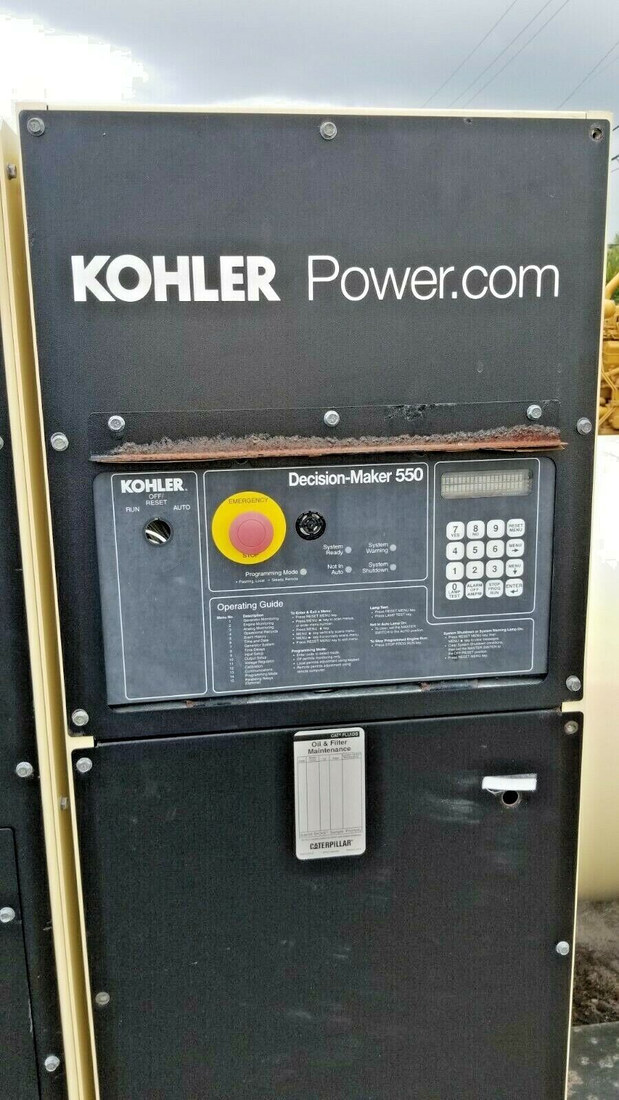 Kohler Generator Model 2250 / KW 2250 Watts Powered By MTU 16V-4000 3000 HP