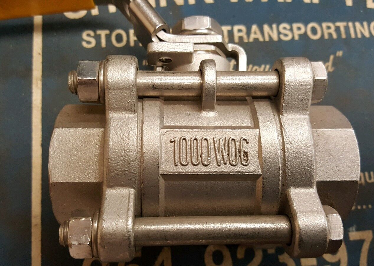 157270  New-No Box,  TCI TC-03T 3/4 Ball Valve, 3/4" NPT, SS-316