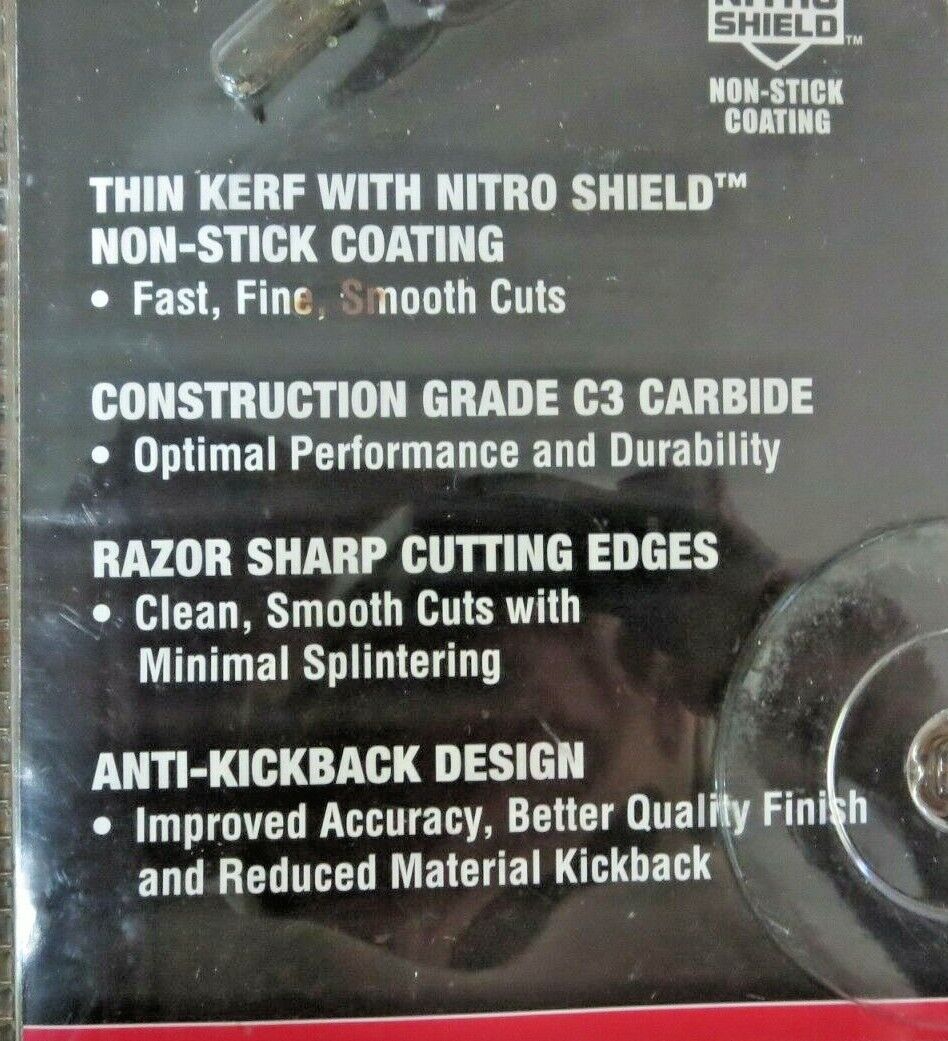 NEW / ADMIRAL CONSTRUCTION 10" BLADE DIAMETER / 40 CARBIDE TEETH ATB