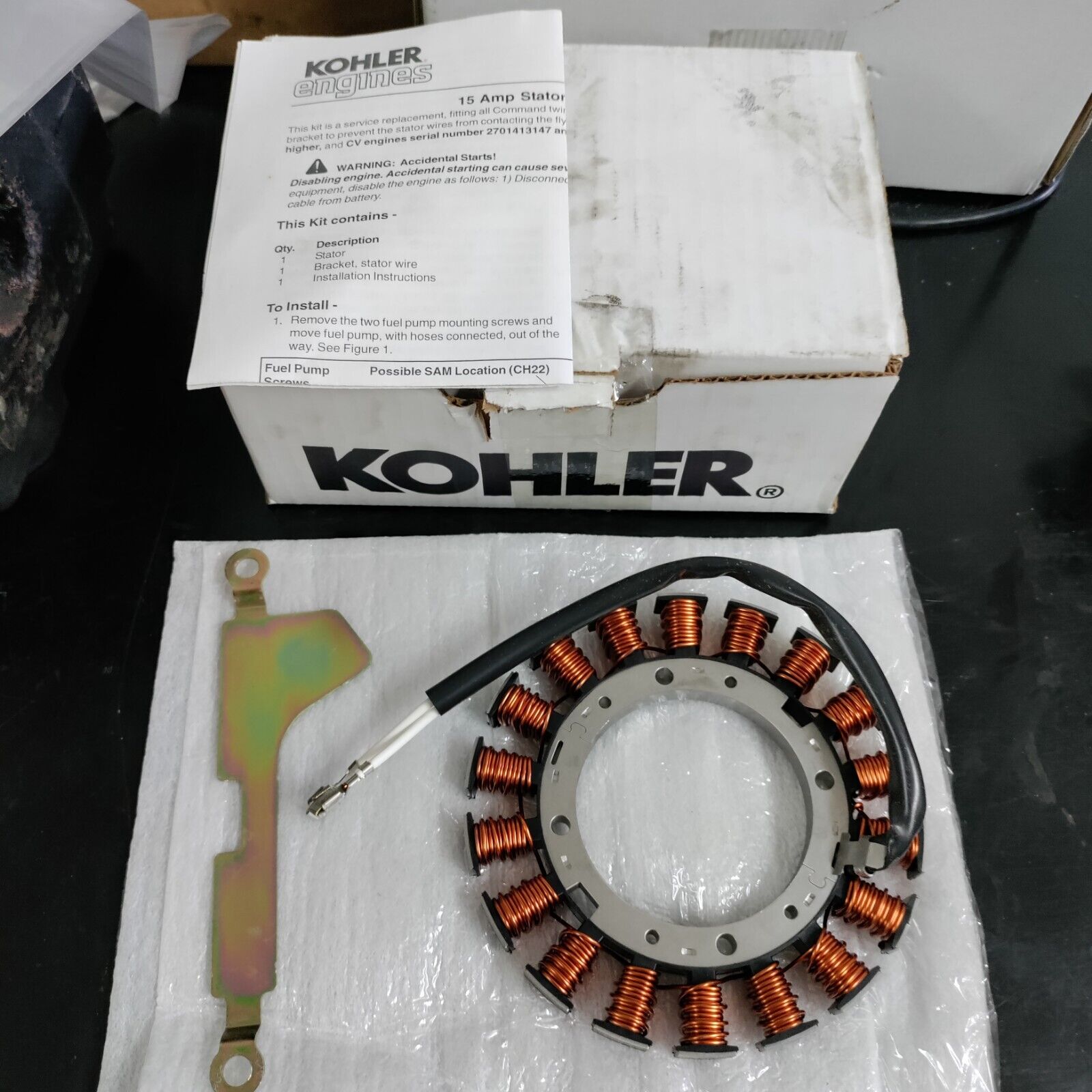 54 755 09-S OEM KOHLER 15/20 AMP MAGNETO STATOR REPLACES 237878 & MORE SEE BELOW