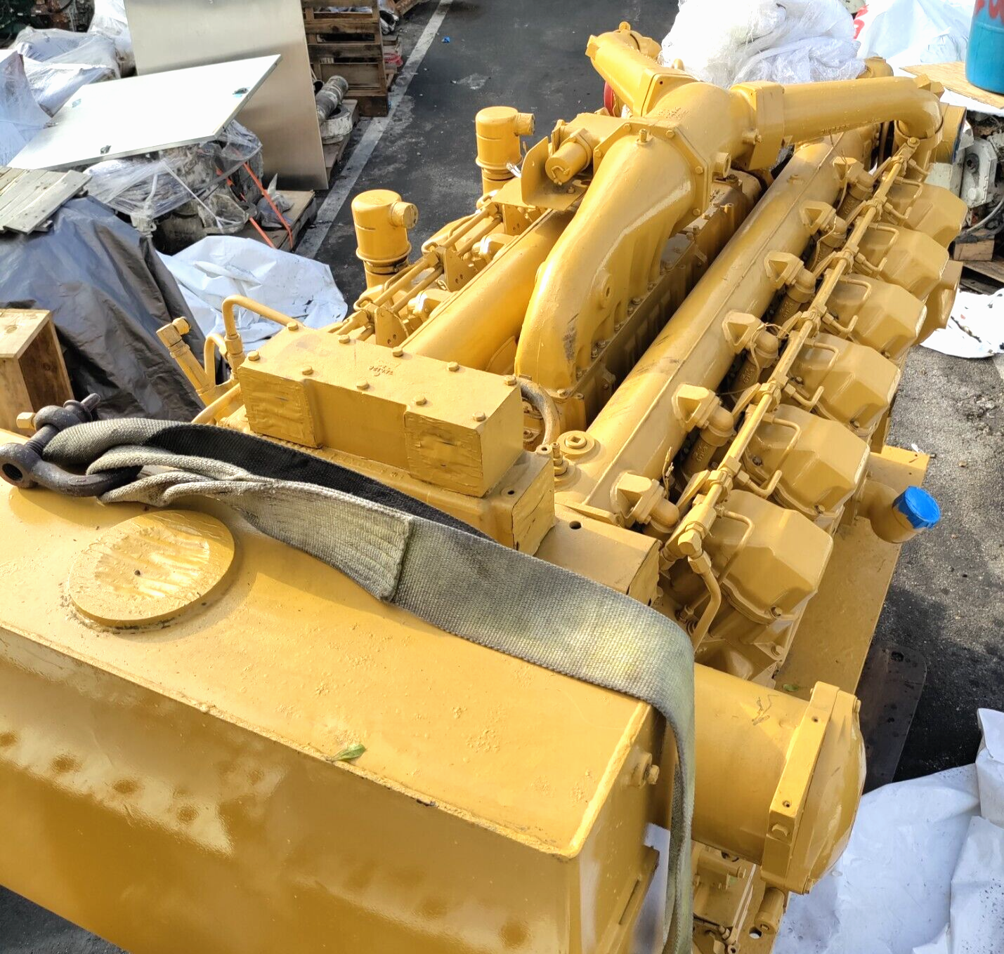 CAT Caterpillar 3512-DITA -900HP -  DIESEL MARINE ENGINE  - RUNNING TAKE-OUT