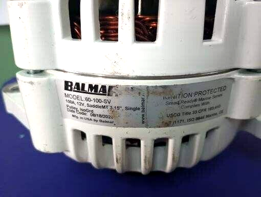 BALMAR MODEL 60-100-SV 100A / 12V SADDLE MOUNT SINGLE PULLEY