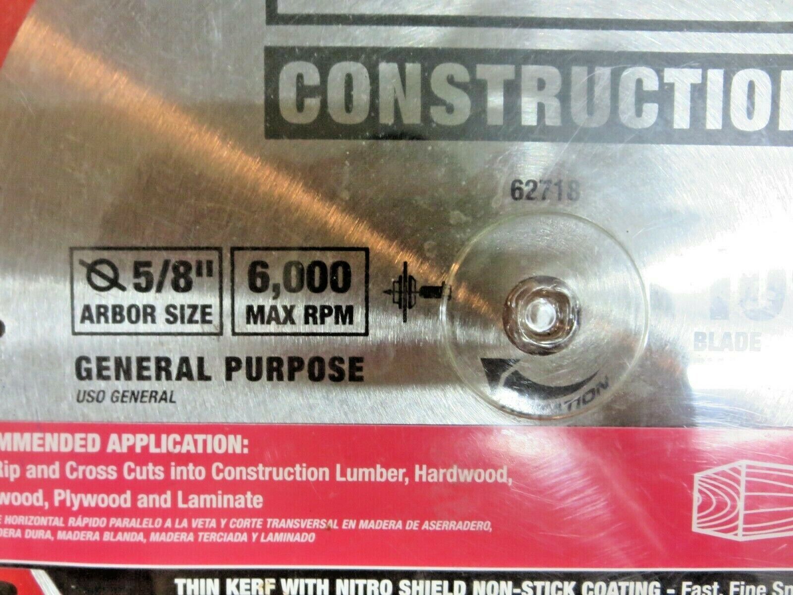 NEW / ADMIRAL CONSTRUCTION 10" BLADE DIAMETER / 40 CARBIDE TEETH ATB