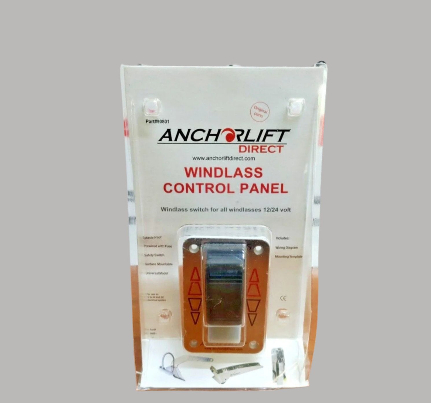 90801 ANCHOR LIFT WINDLASS CONTROL PANEL / ROCKER SWITCH PANEL w/  SAFETY NEW