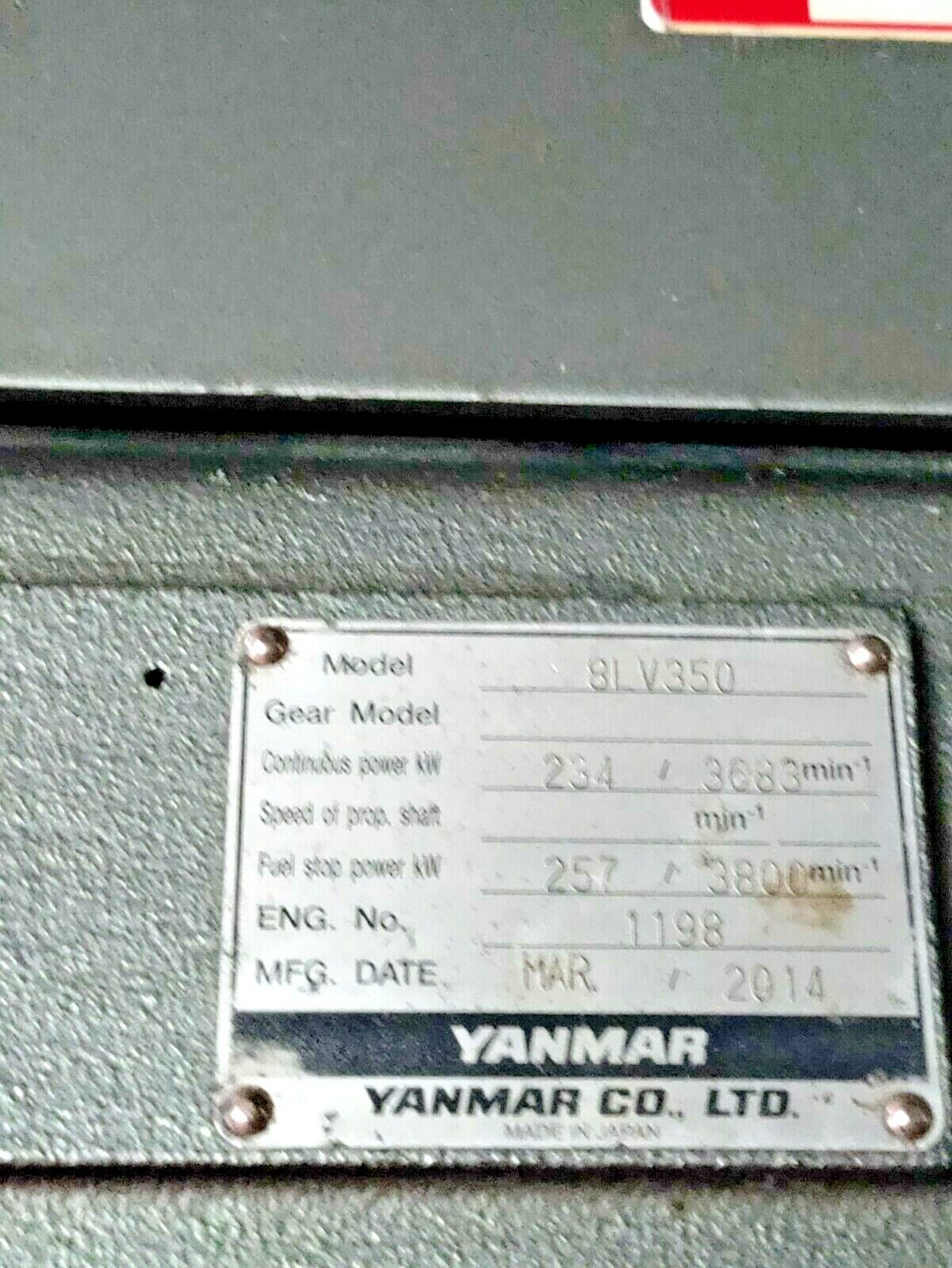 YANMAR 8LV-350 DIESEL MARINE ENGINE ( BOB-TAIL )  USED ... SEE DETAILS