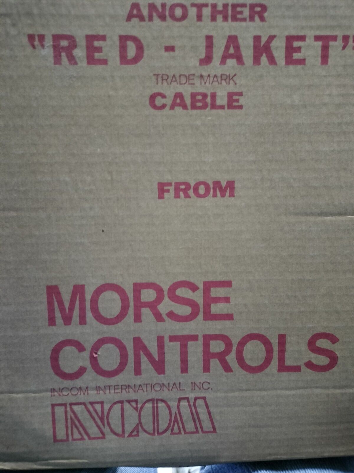 D32377-003 / MORSE RED JACKET CONTROL CABLE-  252  INCHES / 21 FT.  NEW IN BOX