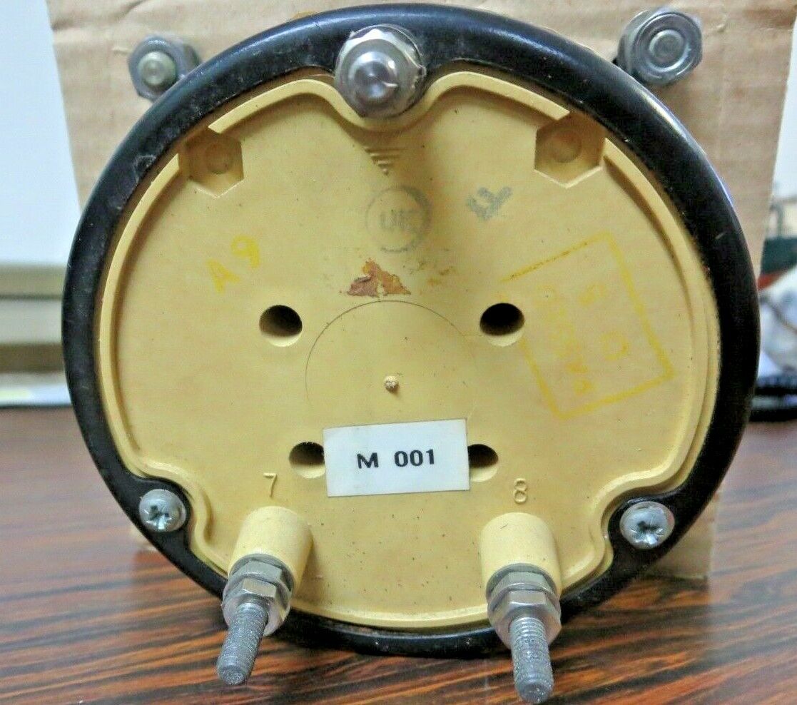 CROMPTON AMPERES / AMP GAGE / MINOR CRACK LEFT BOTTOM CORNER / OLD STOCK